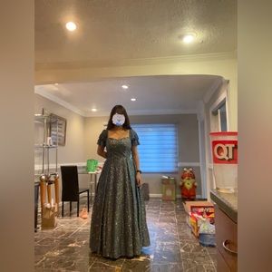 Super Shiny color changing Ball Gown/Prom Dress